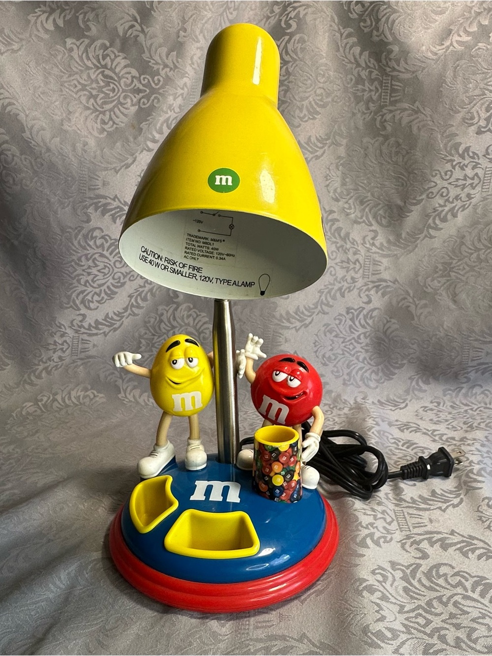 M&M'S Yellow & Red Character Lamp with Blue Candy Tray
